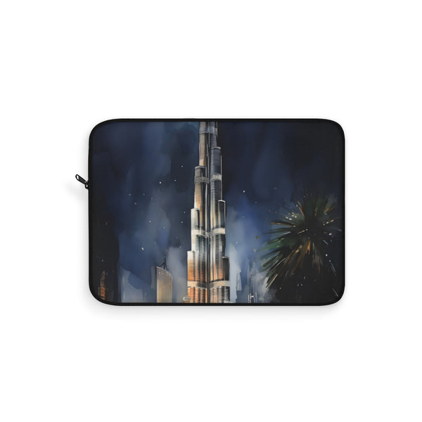 Burj Khalifa Night Watercolor Sleeve: Stylish Protection