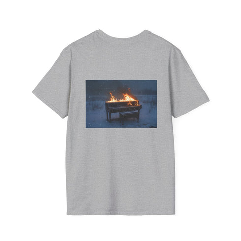 Burning Piano in Snowstorm Shirt