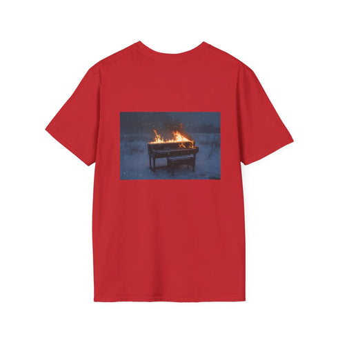 Burning Piano in Snowstorm Shirt