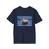 Burning Piano Snowstorm Graphic T-Shirt