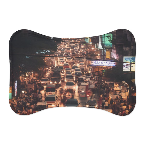 "Bustling Bangkok Pet Mat: Bright Lights Edition"