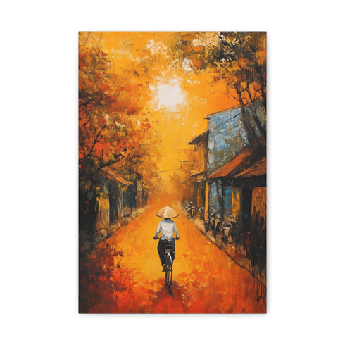 "Bustling Hanoi Streets at Dusk"