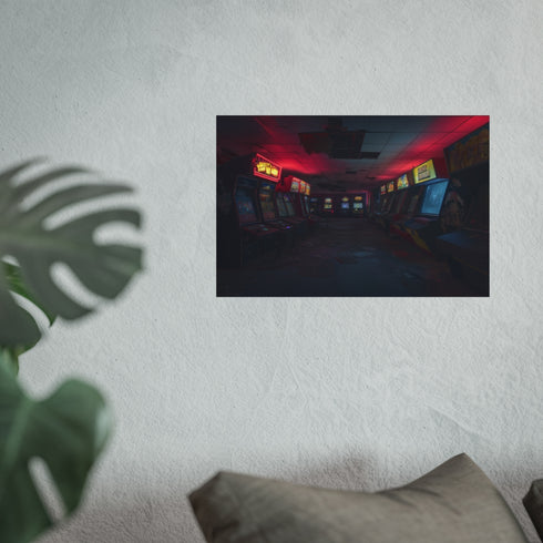 Buy Abandoned Arcade Glowing Poster