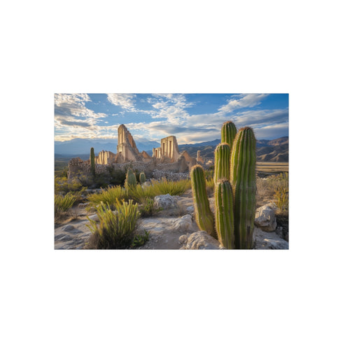 Buy Cactus Ancient Ruins Poster
