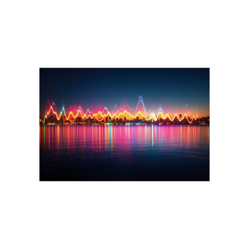 Buy Custom Neon Skyline Poster