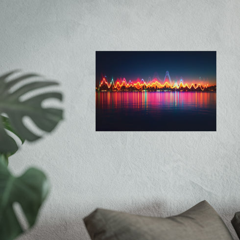 Buy Custom Neon Skyline Poster