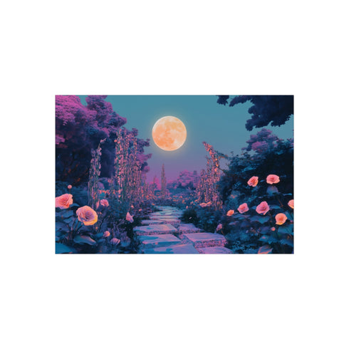 Buy Digital Moon Glitch Garden Poster