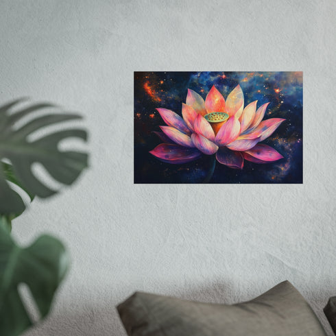 Buy Enchanting Galaxy Lotus Poster