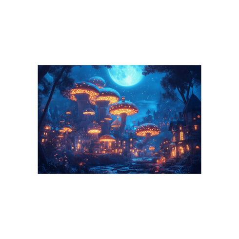 Buy Enchanting Giant Mushroom City Poster