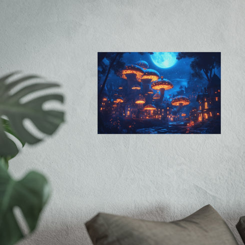 Buy Enchanting Giant Mushroom City Poster