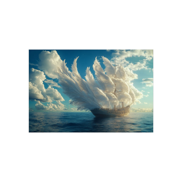 "Buy Feather Ship Ocean Art"