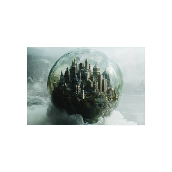 Buy Futuristic Crystal Orb City Poster