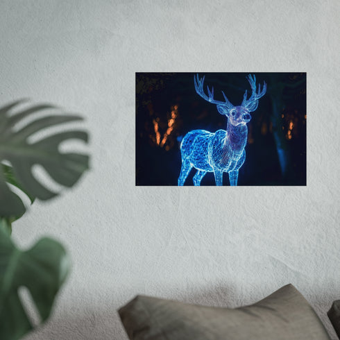 Buy Futuristic Light Deer Posters