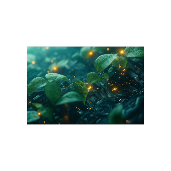 Buy Futuristic Poster: Glowing Vines Tech