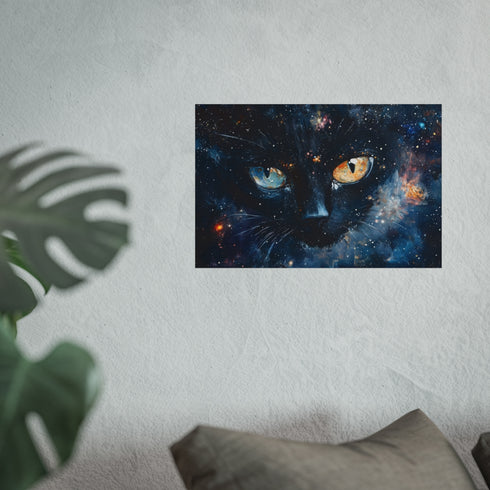 Buy Galactic Black Cat Poster Now