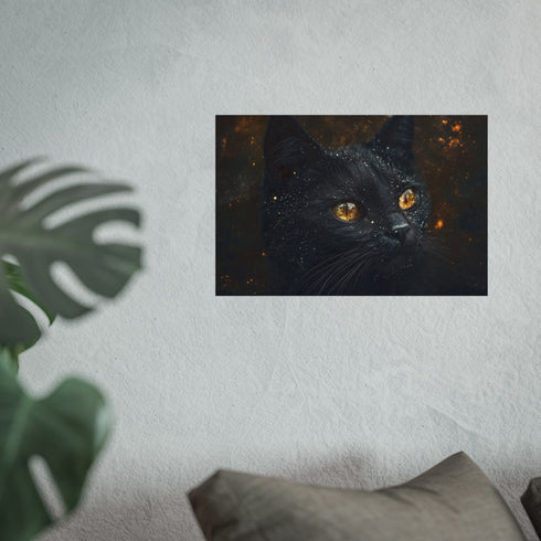 Buy Galactic Black Cat Poster