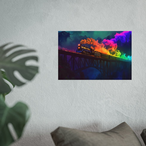 Buy Ghostly Train Crossing Poster