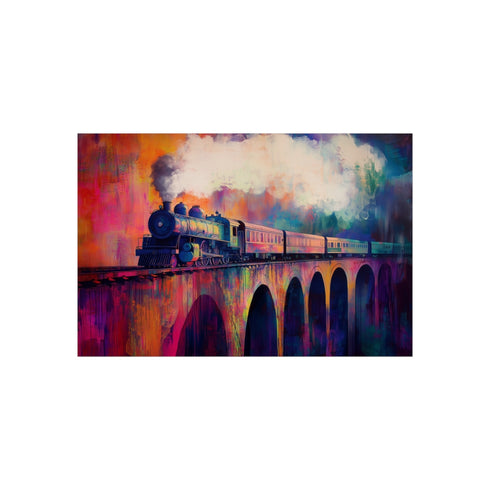 Buy Ghostly Train Rainbow Bridge Poster