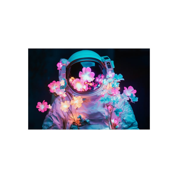 Buy Glowing Flower Spacesuit Poster