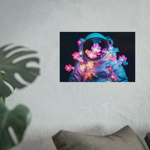 Buy Glowing Flower Spacesuit Poster