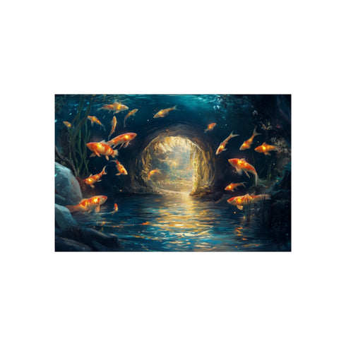 Buy Glowing Koi Cave Poster