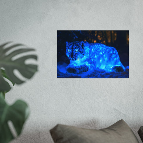 Buy Glowing Snow Leopard Poster