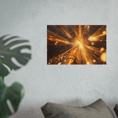 Buy Gold Space Elevator Poster