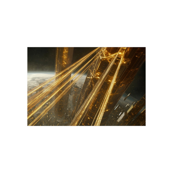 Buy Gold Thread Space Elevator Poster