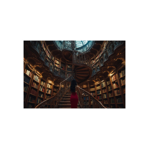 "Buy Infinite Staircase Library Poster"