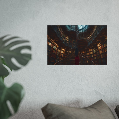 Buy Infinite Staircase Library Poster