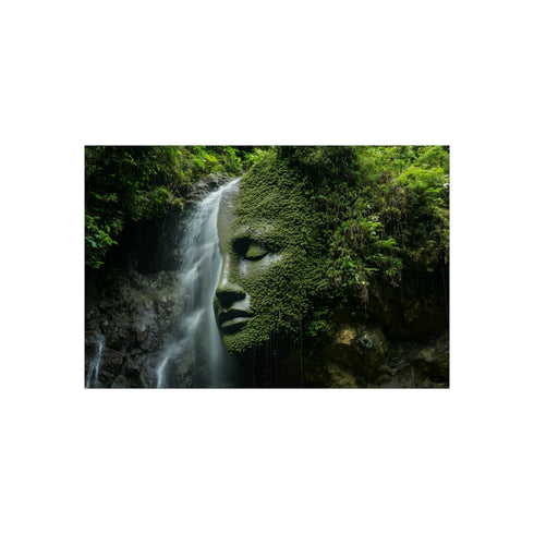 Buy Jungle Waterfall Woman Face Poster