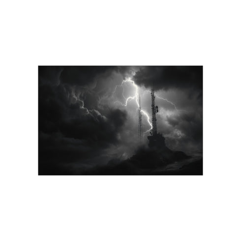 "Buy Lightning Storm Radio Tower Poster"