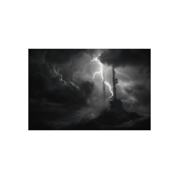 "Buy Lightning Storm Radio Tower Poster"