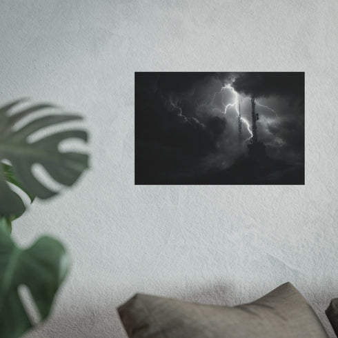Buy Lightning Storm Radio Tower Poster