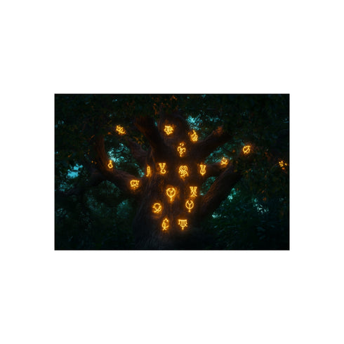 Buy Magical Runes Tree Poster