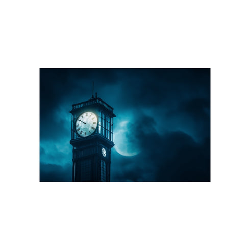 Buy Moon-Phase Clocktower Art Poster