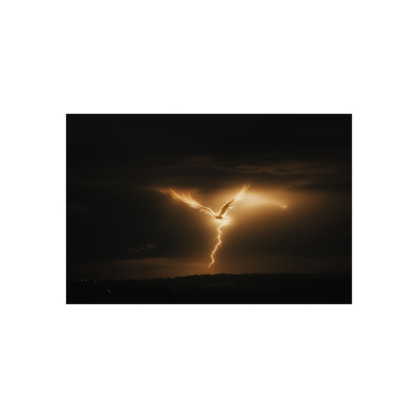 Buy Mythical Lightning Bolt Phoenix Poster