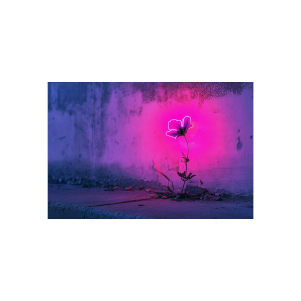 Buy Neon Flower Blooming Poster