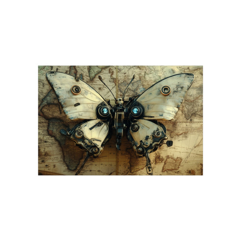 Buy Poster: Robot Butterflies Ancient Map