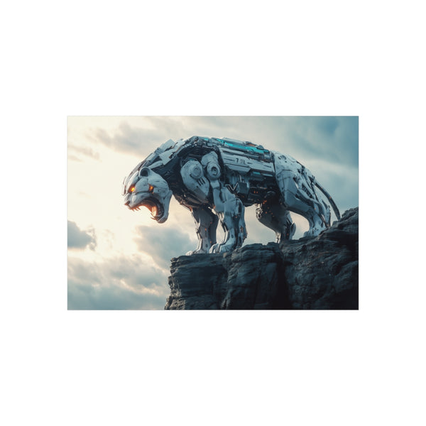 Buy Roaring Mech Lion Digital Poster
