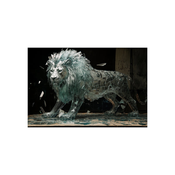 Buy Shattered Glass Lion Poster