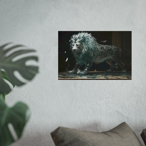Buy Shattered Glass Lion Poster