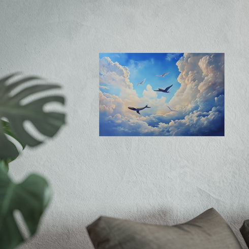 Buy Sky Whale Cloud Art Poster
