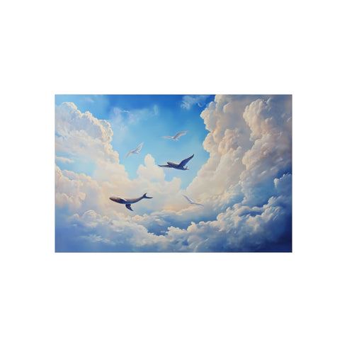 Buy Sky Whale Cloud Art Poster