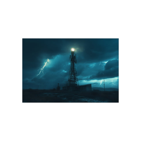 Buy Storm Lightning Radio Tower Poster