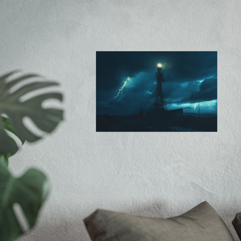 Buy Storm Lightning Radio Tower Poster