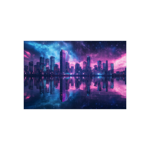 "Buy Stunning Neon Skyline Poster"