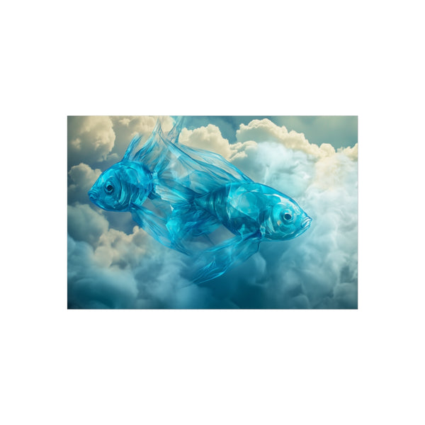 Buy Surreal Glass Fish Art Poster