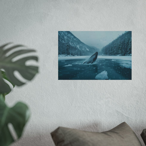 Buy Surreal Whale Breaching Poster