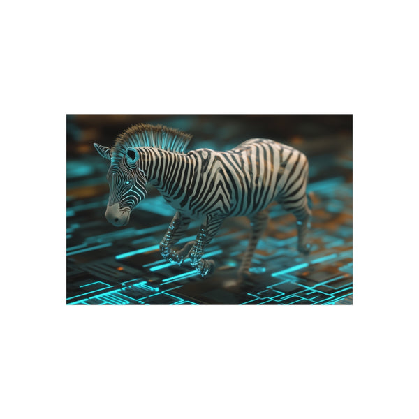 Buy Techno-Zebra Circuit Art Poster